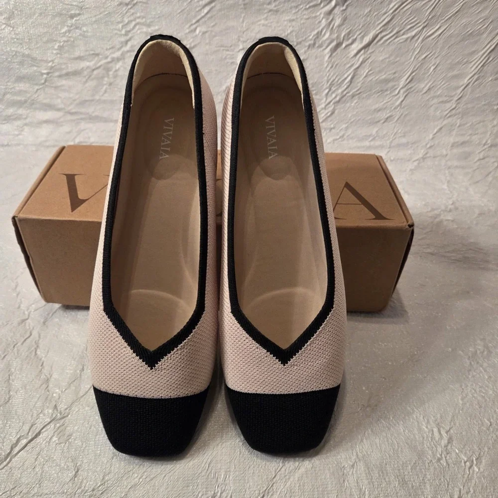 VIVAIA Margo 2.0 Square Toe Flats Comfort Arch Support Sustainable EU 39 US 8 - Picture 6 of 16